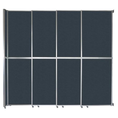 VERSARE Operable Wall Sliding Room Divider 12'8" x 12'3" Blue Spruce Fabric 1070271-2